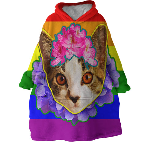 Image of Kitty Cat SWLF2047 Hoodie Wearable Blanket