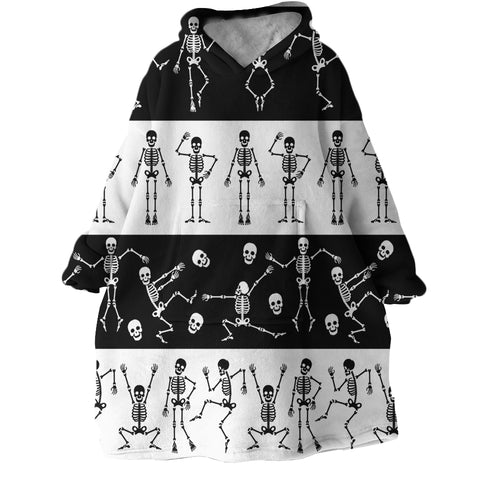 Image of Dancing Skellies SWLF1888 Hoodie Wearable Blanket