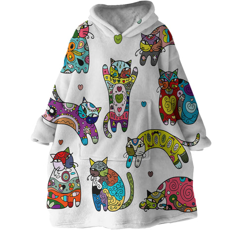 Image of Cat Collection SWLF2788 Hoodie Wearable Blanket