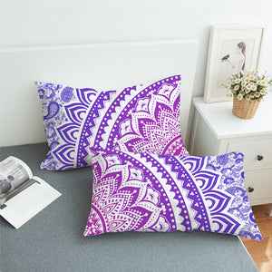Mandala Pattern Purplish Pillowcase
