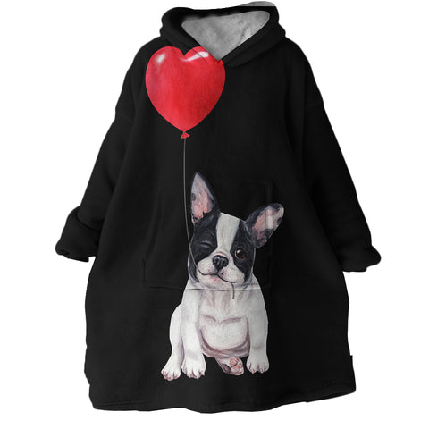 Image of Lovely Pug SWLF1569 Hoodie Wearable Blanket