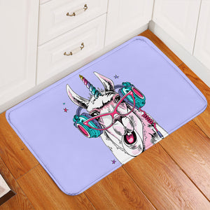 Unihorn Llama Indigo Door Mat