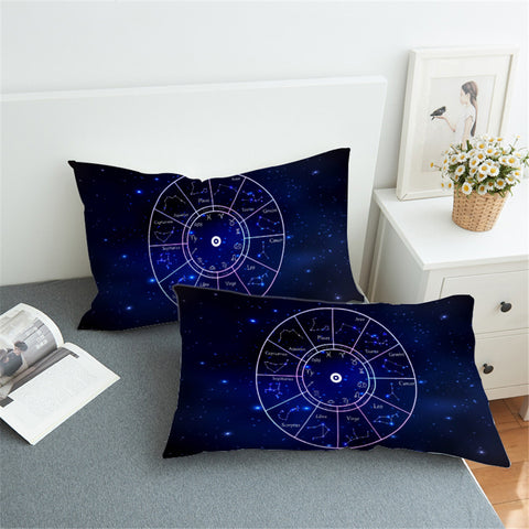 Image of Zodiac Signs Constellation Pillowcase