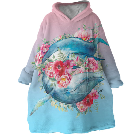 Image of Rosy Whale SWLF1295 Hoodie Wearable Blanket