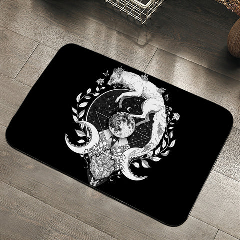 Image of Moon Fox Black Door Mat