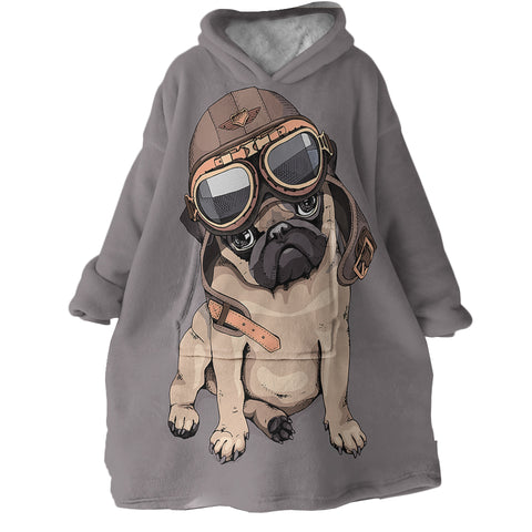 Image of Tough Pug SWLF0755 Hoodie Wearable Blanket