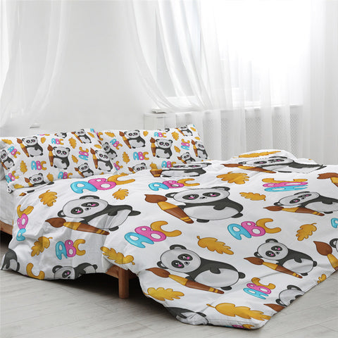 Image of ABC Panda Patterns Bedding Set - Beddingify