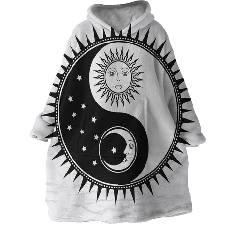 Image of Yin Yang Sun & Moon SWLF2473 Hoodie Wearable Blanket