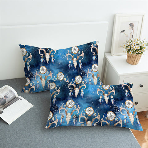 Image of Spiritual Trophyhead Pattern Cosmic Pillowcase