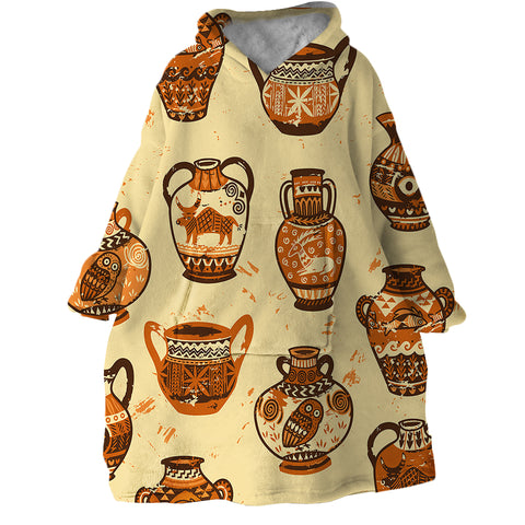 Image of Antique Vases SWLF0053 Hoodie Wearable Blanket