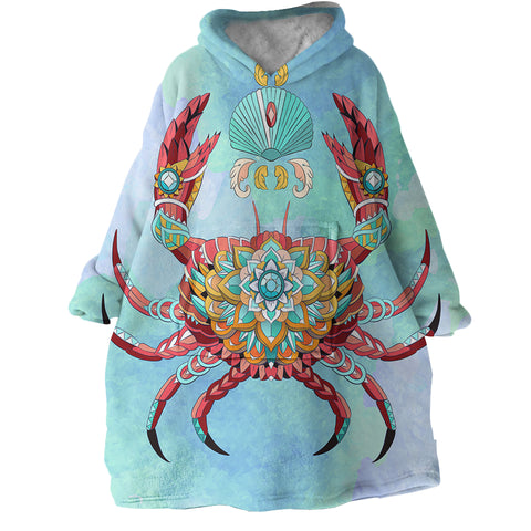 Image of Stylized Crab SWLF0462 Hoodie Wearable Blanket