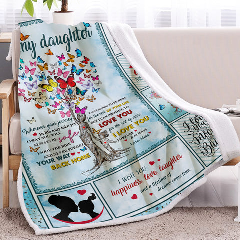 Image of To My Daughter Your Way Back Home Fleece Blanket SWMT9761