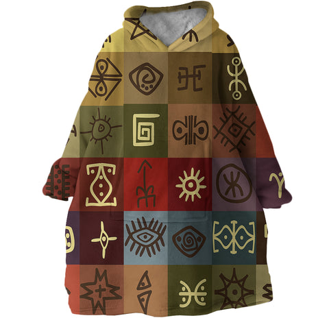 Image of Ancient Signs SWLF2787 Hoodie Wearable Blanket