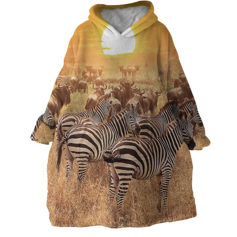 Image of Savannah Fauna SWLF2853 Hoodie Wearable Blanket