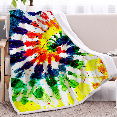 Image of Color Swirl BLMT3052 Sherpa Fleece Blanket