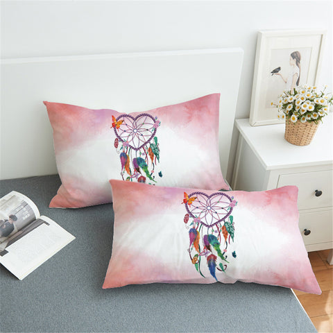 Image of Love Dream Catcher Rosy Pillowcase