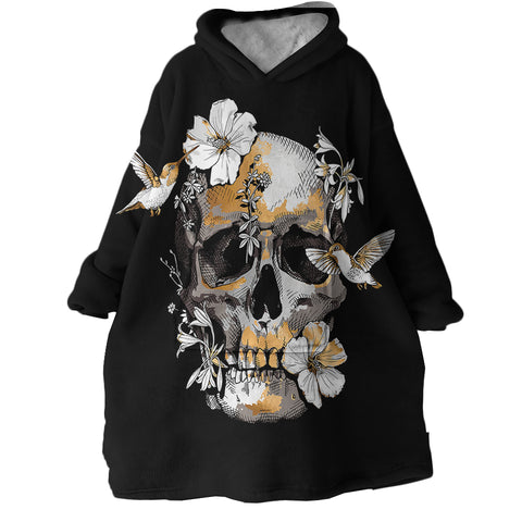 Image of Skull SWLF0761 Hoodie Wearable Blanket