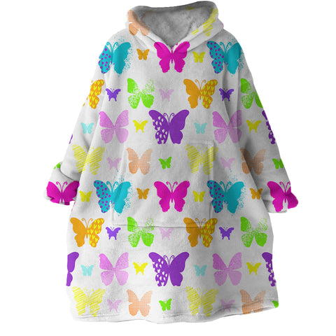 Image of Butterflies SWLF2494 Hoodie Wearable Blanket