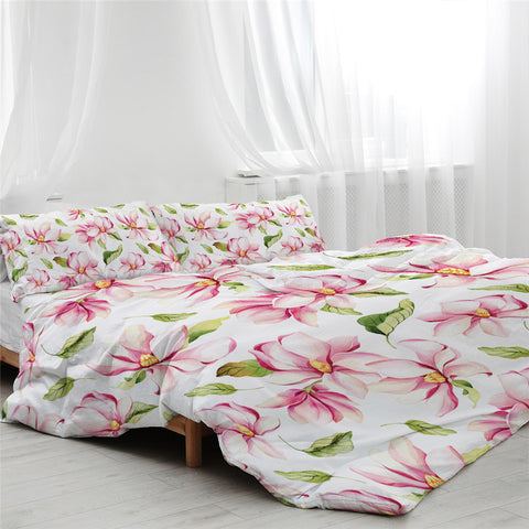 Image of Flowery White Bedding Set - Beddingify