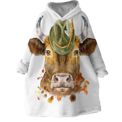 Image of Barn Cow SWLF1176 Hoodie Wearable Blanket