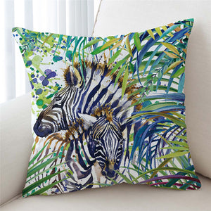 Jungle Zebra Cushion Cover - Beddingify