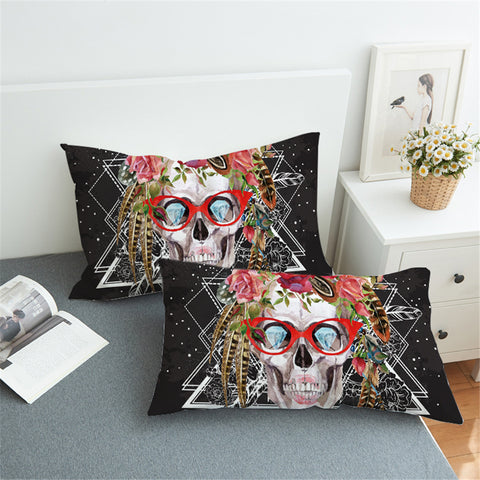Image of Gaudy Skull Pillowcase