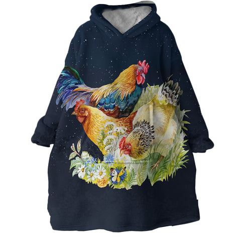 Image of Chicken Garden SWLF1193 Hoodie Wearable Blanket