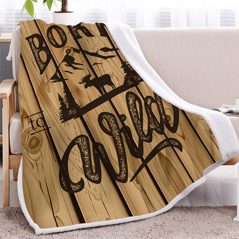 Image of Born To Be Wild Sherpa Fleece Blanket - Beddingify