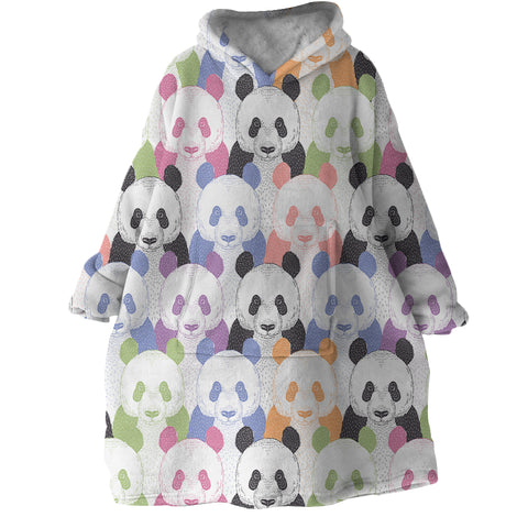 Image of Panda Themed SWLF2043 Hoodie Wearable Blanket