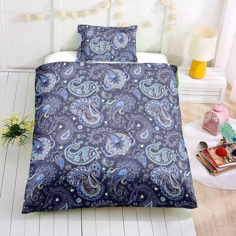 Image of Deep Blue Paisley Bedding Set - Beddingify