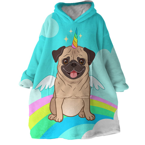 Image of Magical Pug SWLF0679 Hoodie Wearable Blanket