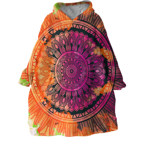 Image of Colored Mandala SWLF0846 Hoodie Wearable Blanket