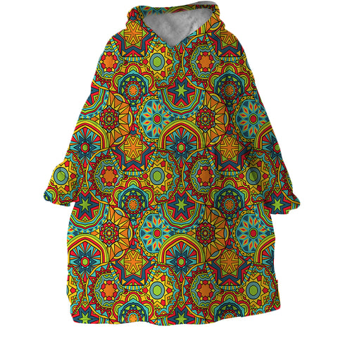 Image of Colorful Patterns SWLF1840 Hoodie Wearable Blanket