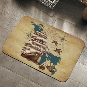 Sailing Map Door Mat