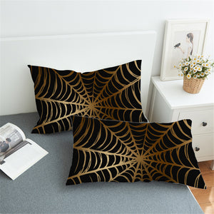 Golden Web Pillowcase