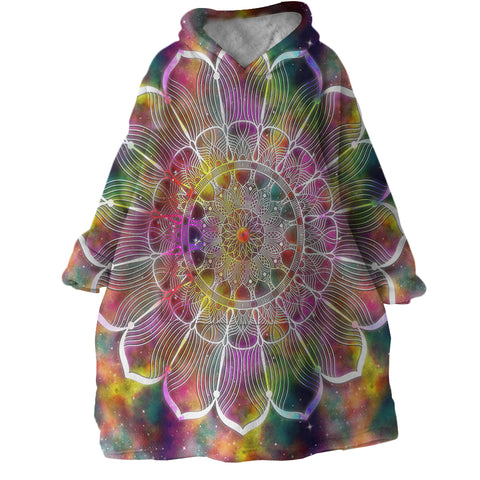 Image of Flower SWLF2381 Hoodie Wearable Blanket