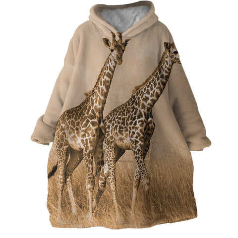 Image of Giraffe SWLF2865 Hoodie Wearable Blanket