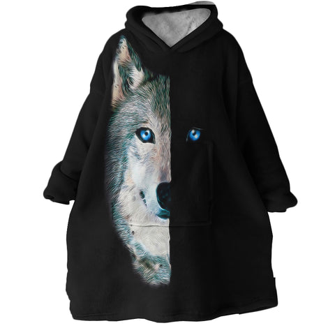 Image of Half Wolf SWLF1675 Hoodie Wearable Blanket