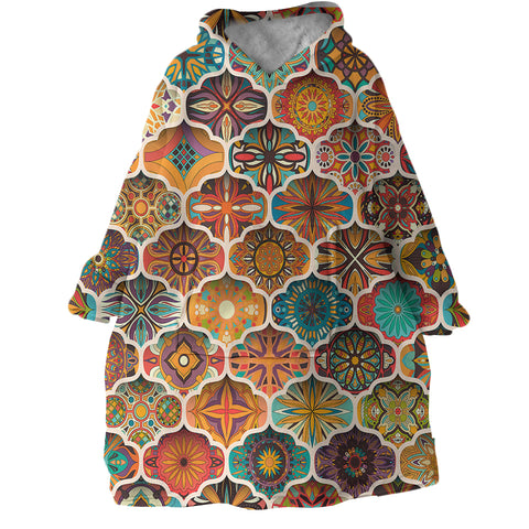 Image of Floor Tiles SWLF1906 Hoodie Wearable Blanket