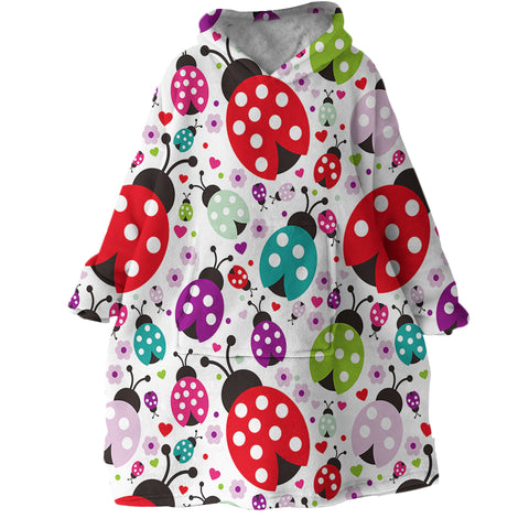 Image of Colorful Ladybugs SWLF1186 Hoodie Wearable Blanket