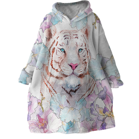 Image of White Tiger SWLF2710 Hoodie Wearable Blanket