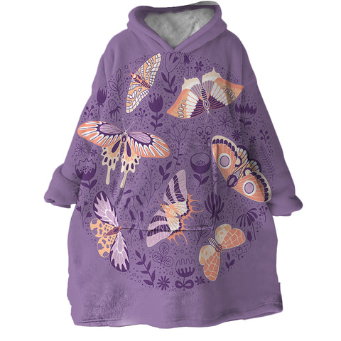 Image of Night Moths SWLF0644 Hoodie Wearable Blanket