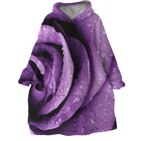 Image of Purple Rose SWLF0625 Hoodie Wearable Blanket