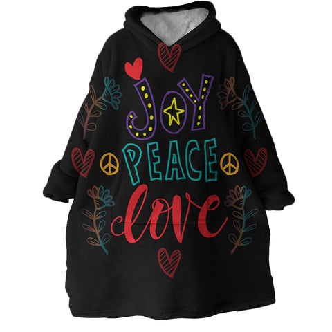 Image of Joy Peace & Love SWLF2180 Hoodie Wearable Blanket