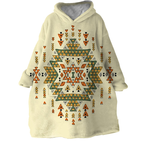 Image of Geometric Small Patterns SWLF0486 Hoodie Wearable Blanket