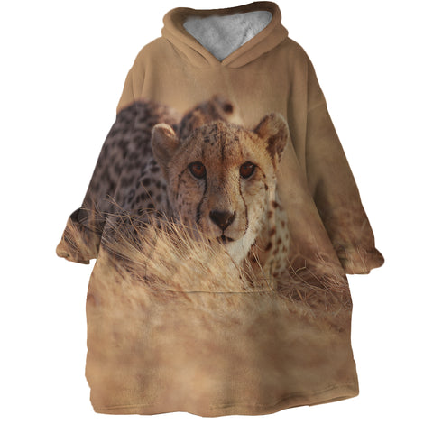 Image of Leopard SWLF2496 Hoodie Wearable Blanket