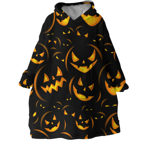 Image of Carved Pumpkins SWLF1363 Hoodie Wearable Blanket