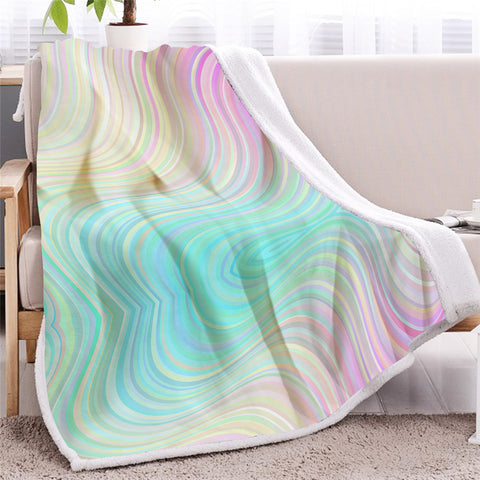 Image of Pastel Themed Sherpa Fleece Blanket - Beddingify