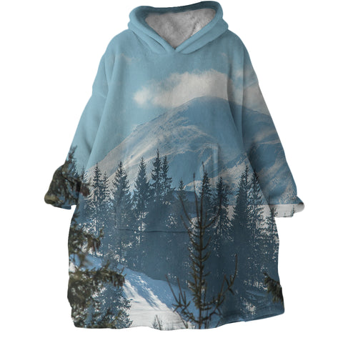 Image of Snow Landscape SWLF2252 Hoodie Wearable Blanket