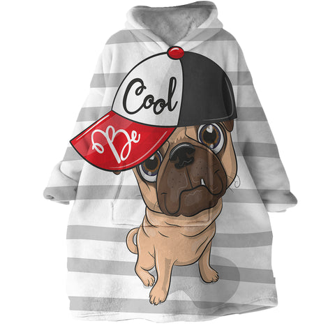 Image of Be Cool Pug SWLF0309 Hoodie Wearable Blanket